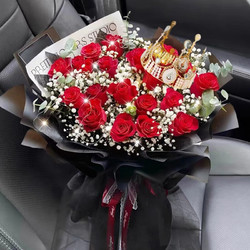 Ran Zi Hua Fang 冉子花坊 三八妇女节鲜花速递同城配送33朵玫瑰花束送闺蜜女友老婆生日礼物 19朵红玫瑰花束