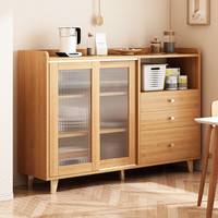 MIKEMIJIA 米客米家 日式餐边柜 原木色 120*36*92cm 板材升级款