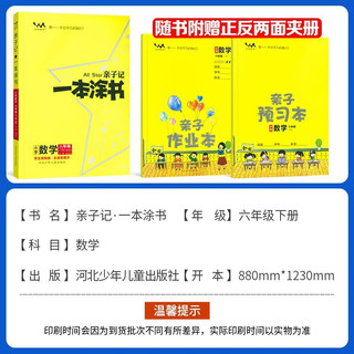 2024春亲子记一本涂书六年级数学北师版下册 六年级同步讲解同步训练课时作业本 6年级下册 数学 北师版