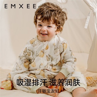 嫚熙（EMXEE）【】婴儿睡袋儿童宝宝牛油果纱罗分腿睡袋四季 竹园熊猫 120码(适合108-120cm)