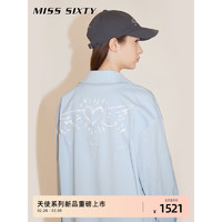 MISS SIXTY x Keith Haring 跨界合作系列2024春季印花衬衫女 蓝色 L