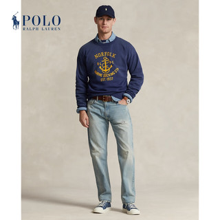 Polo Ralph Lauren 拉夫劳伦 男装 24年春复古版型图案运动衫RL18062 400-深钴蓝色 XS