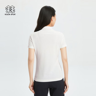 KOLON SPORT/可隆POLO衫 女子户外休闲运动吸湿速干翻领打底短袖T恤 LKPT4MTT02-IV 象牙白 175/XL