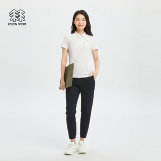 KOLON SPORT/可隆POLO衫 女子户外休闲运动吸湿速干翻领打底短袖T恤 LKPT4MTT02-IV 象牙白 175/XL