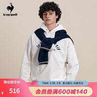 乐卡克法国公鸡男女款24网球系列舒适休闲连帽卫衣L241UCNA2105 象牙白色/A02 XS