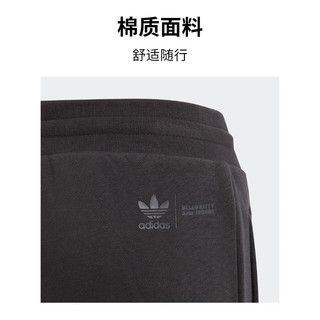 adidas运动长袖套装女小童春季阿迪达斯三叶草 黑色 122CM