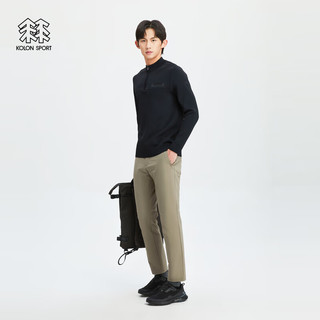 KOLON SPORT可隆长袖T恤男户外抗菌内搭上衣弹力休闲衣 黑色BK 175/L