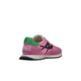 ASH女鞋2024春季SUNSTAR系列做旧复古撞色休闲运动鞋德训鞋 粉色/绿色 39