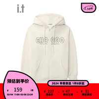 :CHOCOOLATE it 款连帽拉链卫衣2024春季休闲潮流LSWU220 IVX/白色 3XL