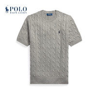 Polo Ralph Lauren 拉夫劳伦 男装 24年春绞花结棉质针织衫RL17978 020-灰色 S