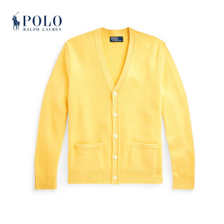 Polo Ralph Lauren 拉夫劳伦 男装 24年春羊绒V领针织开襟衫RL18119 700-秋日黄 S