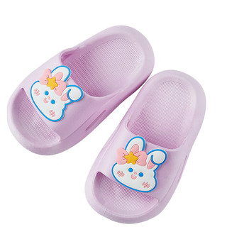 俞兆林（YUZHAOLIN）儿童拖鞋 女童夏季软底凉拖室内防滑浴室洗澡鞋子 紫色 30-31