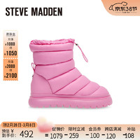 史蒂夫·马登 STEVE MADDEN/思美登冬棉靴冬时尚雪地靴女 ICELAND 粉色 34