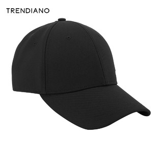 TRENDIANO帽子纯色刺绣字母棒球帽男 黑色090