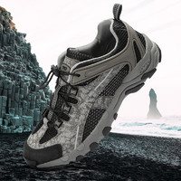 TFO 户外涉水速干透气防滑鞋 耐磨登山越野溯溪低帮徒步鞋 男款黑色 43