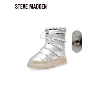 STEVE MADDEN/思美登冬棉靴冬时尚雪地靴女 ICELAND 银色 39