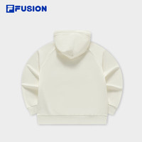 FILA FUSION斐乐潮牌女子连帽卫衣2024春季时尚针织宽松上衣 纶度白-WT 155/76A/XS