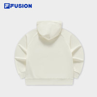FILA FUSION斐乐潮牌女子连帽卫衣2024春季时尚针织宽松上衣 纶度白-WT 170/88A/L