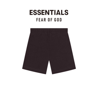 FEAR OF GOD ESSENTIALS胶印LOGO系列棉质短裤美式高街潮牌高端抽绳宽松时尚舒适短裤 梅紫色 S