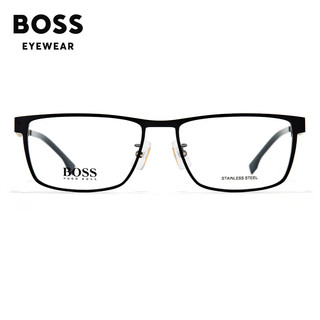雨果博斯（HUGO BOSS）眼镜框商务男士全框黑色方框眼镜架1342 I46-黑金渐变色 仅镜框