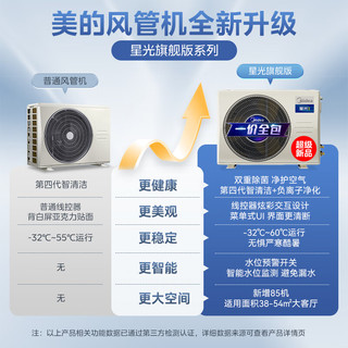 Midea 美的 中央空调风管机一拖一1.5匹一级能效星光旗舰版双重除菌家用隐形嵌系列