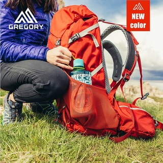 GREGORY格里高利AMBER琥珀系列 双肩背包女款轻量户外旅行登山徒步背包 琥珀三代34L-灰色