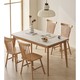  3.8焕新、新品发售、家装季：原始原素 P3111 实木餐桌椅组合 1.4m 一桌四椅　