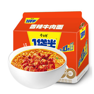 今麦郎 方便面  一袋半 香辣牛肉面 144g*5袋