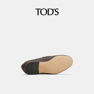 TOD'S【】2024春夏男士TIMELESS大T扣皮革乐福鞋单鞋男鞋 深棕色 39