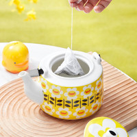 共禾京品（JINGREPUBLIC）黄色小鸭可爱茶具套装一壶两杯高颜值陶瓷茶杯大容量茶壶创意 黄色小鸭茶具-一壶2杯 3件