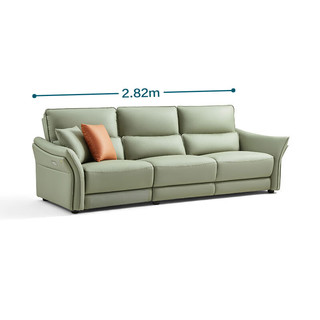 林氏家居电动沙发现代简约科技布艺沙发小户型卧室双人直排懒人沙发椅G050 2021款绿色左电动2.82m 2021款|绿色|左电动2.82m