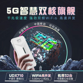 AMOI 夏新 5g随身wifi6移动无线网卡免插卡路由 车载便携网络高速mifi移动热点笔记本 千兆双频双芯片