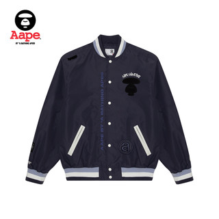 Aape 旗舰店男装春夏猿颜字母刺绣潮流嘻哈棒球服夹克外套7615XXL