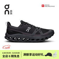 On昂跑Cloudsurfer Trail Waterproof春夏女款防水缓震越野跑鞋 Black/Eclipse 黑色/日食黑 37.5