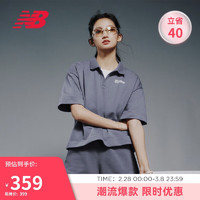 new balance POLO衫女款24年运动休闲翻领短款短袖T恤WT33535 GT M