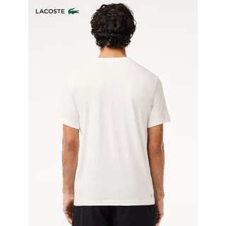 LACOSTE法国鳄鱼男装24春季经典图案休闲运动短袖T恤TH2042 AU8/白色 4 175