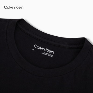 Calvin Klein Jeans24春夏男士休闲通勤经典字母印花纯棉短袖T恤40BC839 Y8X-太空黑 M