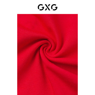 GXG男士内裤【单条装】红色印花内裤男棉莫代尔平脚裤短裤潮男 红色 M