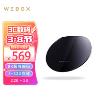 WeBoxWEBOX WE40 PRO电视盒子WIFI6 千兆网口 8K高清网络机顶盒泰播捷放器 WE40 PROMAX(4G+32G)