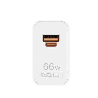 HUAWEI 华为 HW-110600C03 全能充电器 USB-A/Type-C 66W+双Type-C 数据线 白色