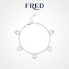 FRED 斐登 PRETTY WOMAN系列 6B1195 爱心18K白金钻石手链 0.15克拉 17cm 4g