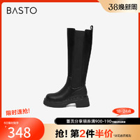 BASTO 百思图 冬季新款商场同款时尚潮流骑士靴长筒靴女长靴AX689DG2