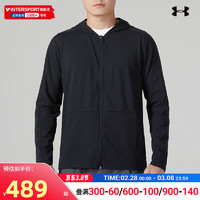 安德玛（UNDERARMOUR）男装 春季舒适透气运动夹克潮流时尚休闲外套 1379674-001 2XL(185/104A)