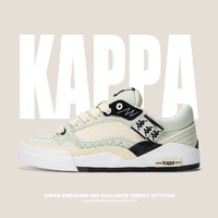 卡帕（Kappa）低帮板鞋男2024春季休闲帆布鞋 水绿色/浅麦芽黄 43 