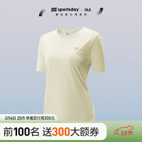 HLA海澜之家T恤24新SPORTSDAY马术运动女装夏HNTBW2W303A 米杏Y6 160/84A