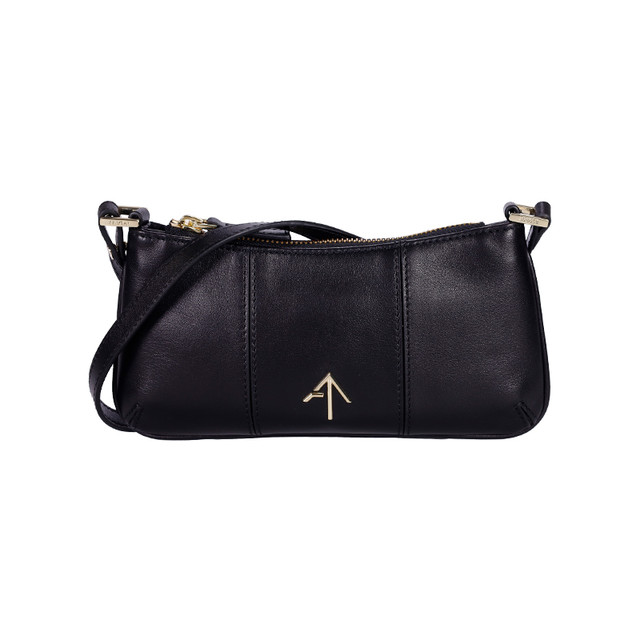 MANU Atelier 2021秋冬 MINI PITA系列 黑色牛皮箭头包腋下包 2021564