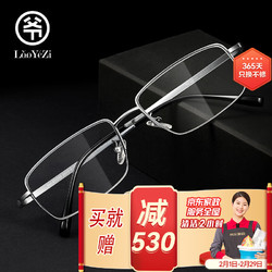 LaoYeZi 老爷子 水晶石玻璃老花镜男超轻钛架老花眼镜女 70018银色300度（65-69岁