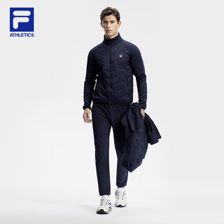 FILA 斐乐男士梭织上衣两件套2024春季运动连帽外套 RD宝蓝-NV 180/100A/XL