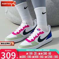 耐克（NIKE）舰店女鞋 2024春季COURT运动鞋舒适休闲鞋透气轻帮板鞋 108/白/暗蓝黑/热情粉 40