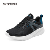 斯凯奇（Skechers）男士绑带休闲运动鞋轻质舒适118034 黑色/多彩色/BKMT 42 